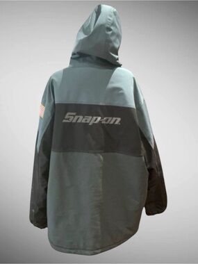 Snap-on Men’s XXL Insulated Hooded Work Jacket Black Gray Heavy Duty